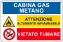 CARTELLO CABINA GAS METANO