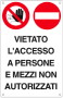 CART.VIETATO ACC.PERS.MEZZI NO